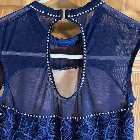Navy blue semi custom dance costume